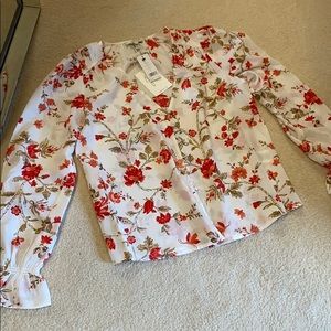 NWT Joie Flower Silk Blouse